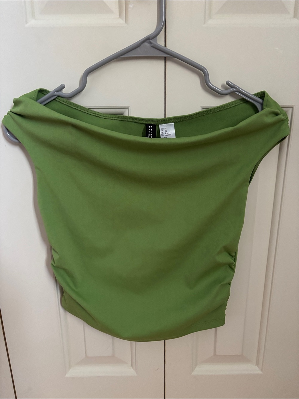 H&M Olive Green Top w/ Side Ruching